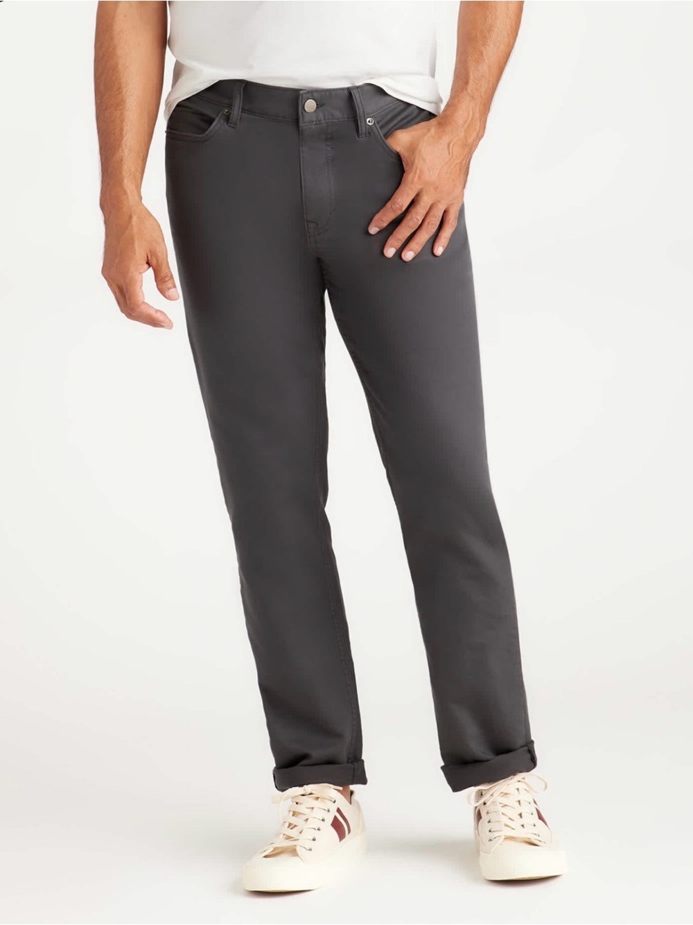 Quince Men's Straight Jeans in Charcoal